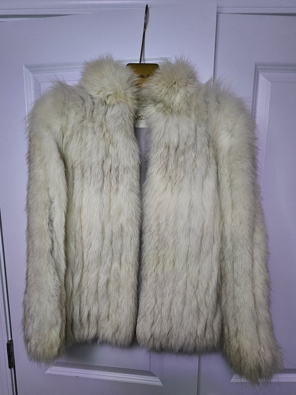 Ronsons Vintage Genuine Blue Fox Fur Jacket / Luxury Winter Coat